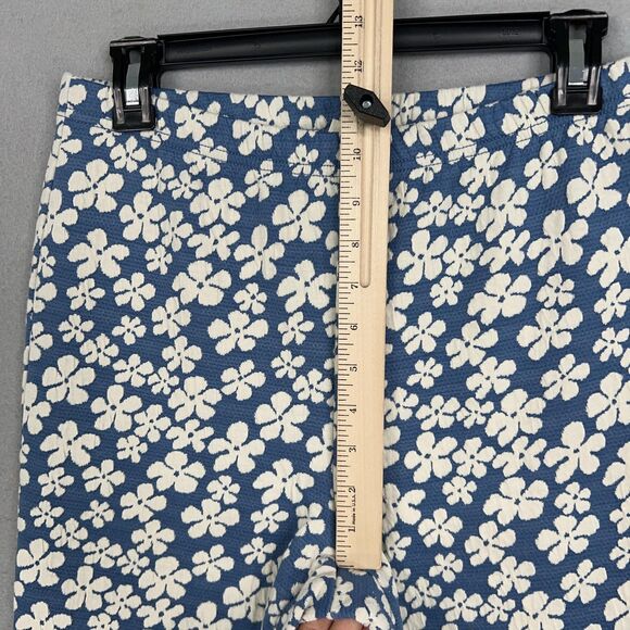 American Eagle Pants Womens Medium Blue White Floral Flare Retro Boho 90s Y2K - Picture 13 of 15